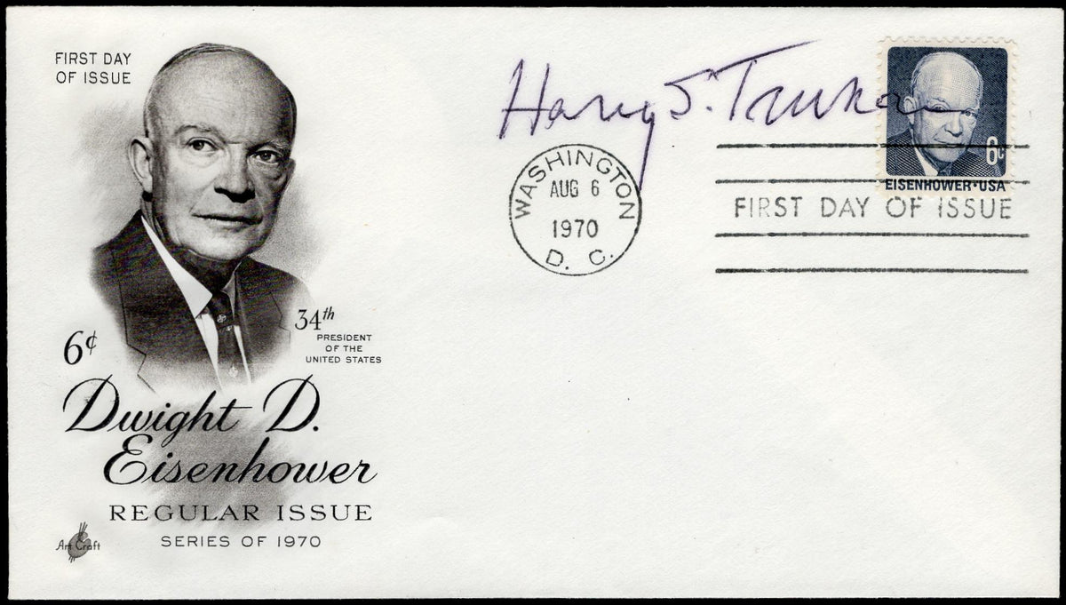 US 1970 #1293 FDC Signed by President Harry Truman