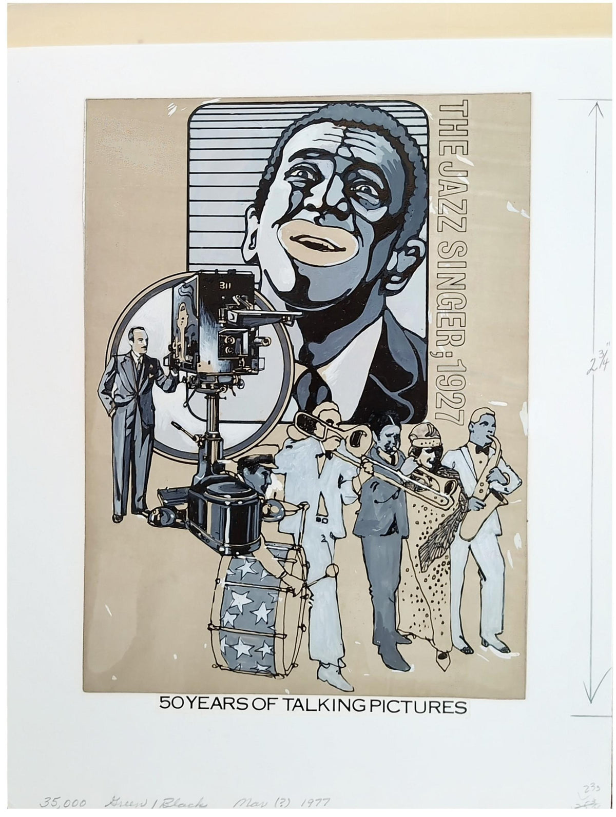 US Artmaster Scott 1727 1977 50th Anniversary of Talking Pictures - Artwork