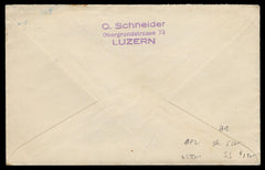 Switzerland 1939 #B95 FDC Sent to USA