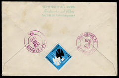 Switzerland 1947 #B166-69 FDC VF on Registered Cover to Philadelphia