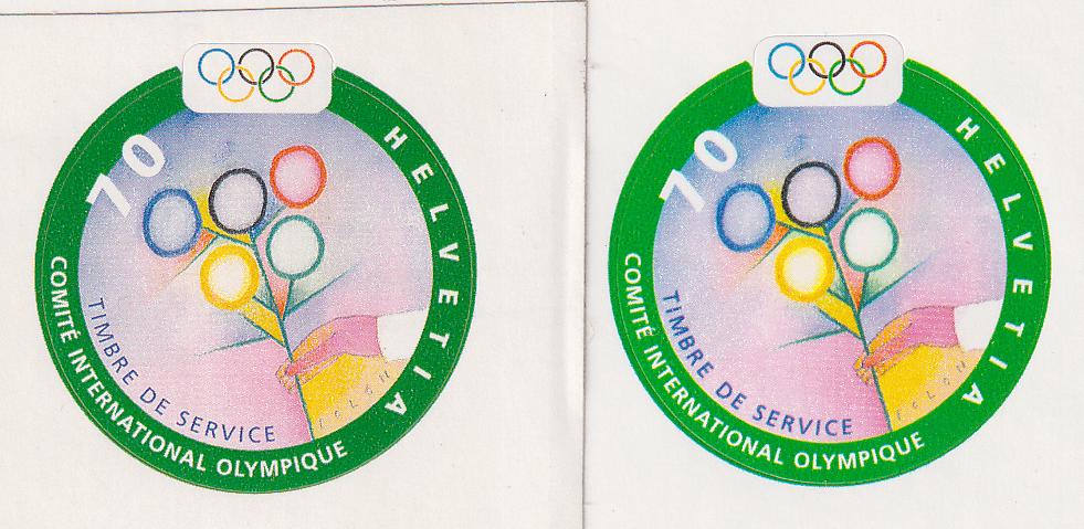2000 International Olympic Committee #1-2 Special Printing in Block of 10