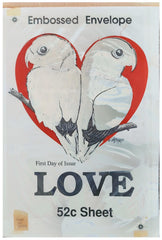 US Artmaster Scott 2537 1991 Love , 52c  Birds in Heart Artwork