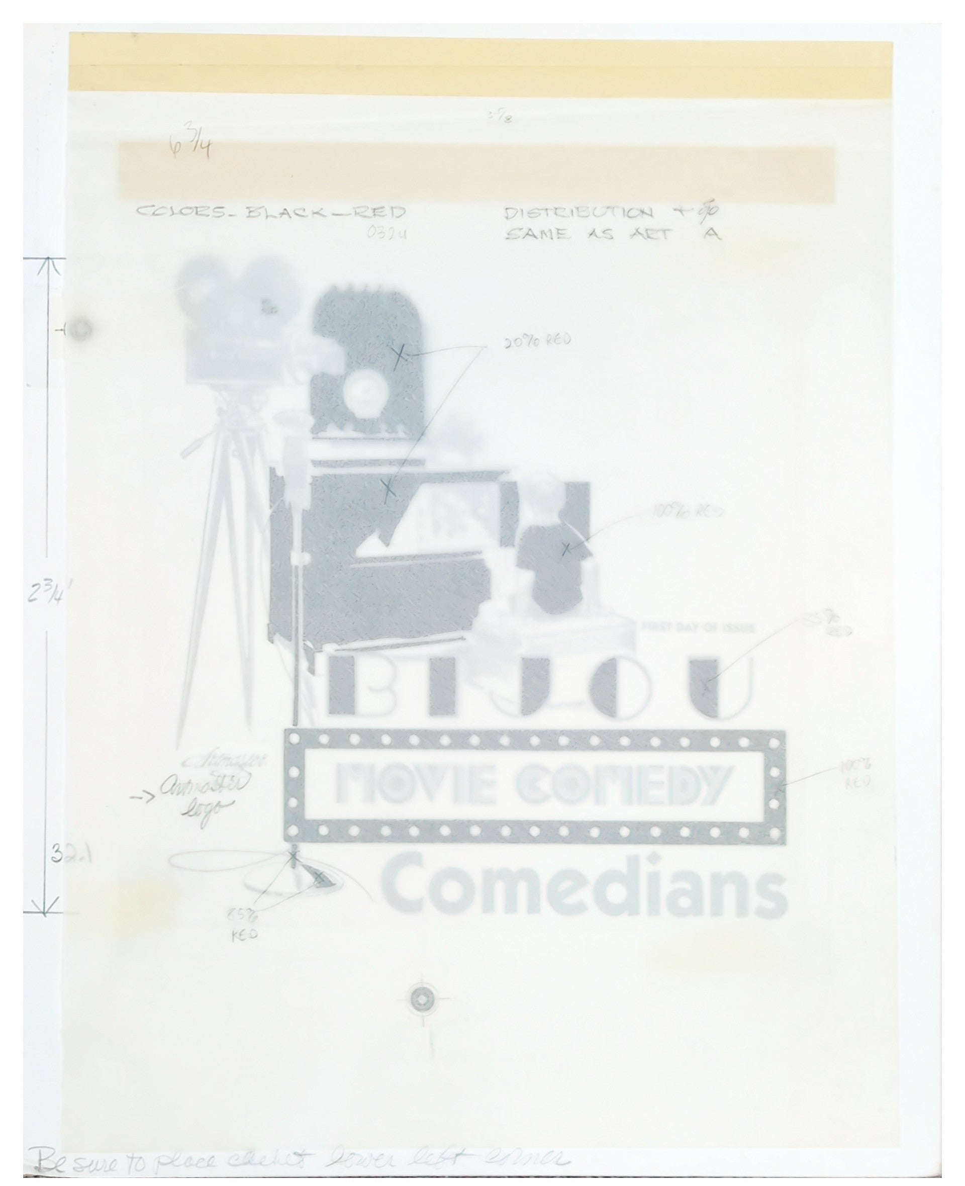 US Artmaster Scott 2562-66 Cinema - Comedians Vertical Cachet Artwork