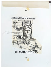 US Artmaster 2781 1993  National Postal Museum - Charles Lindbergh Artwork