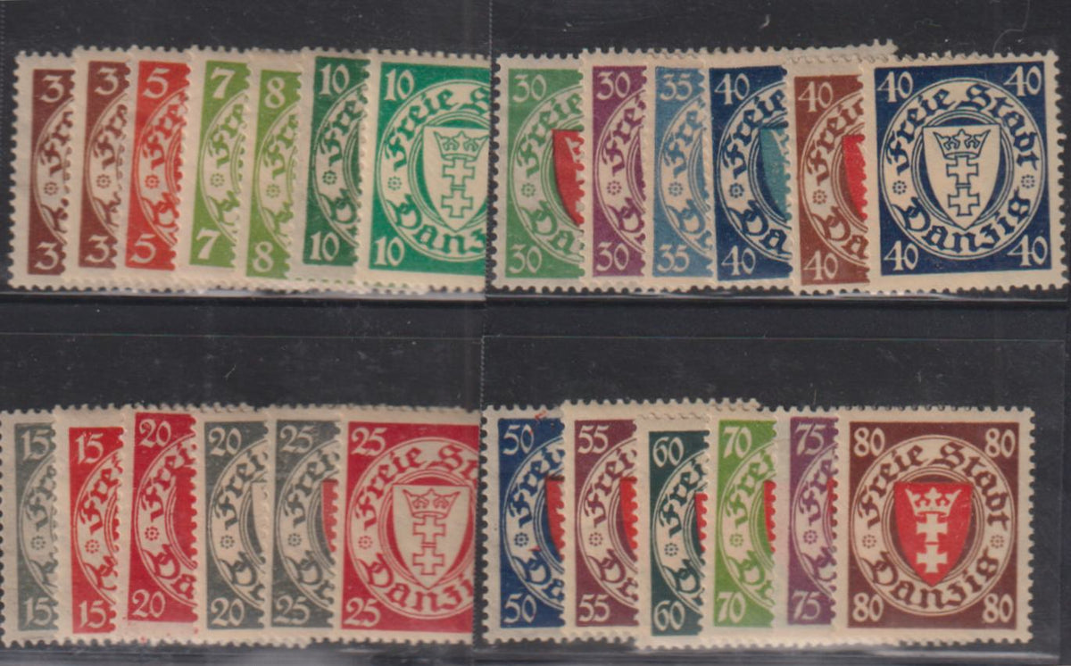Danzig, Memel, and Plebescites - Danzig #168-193c Mint\LH