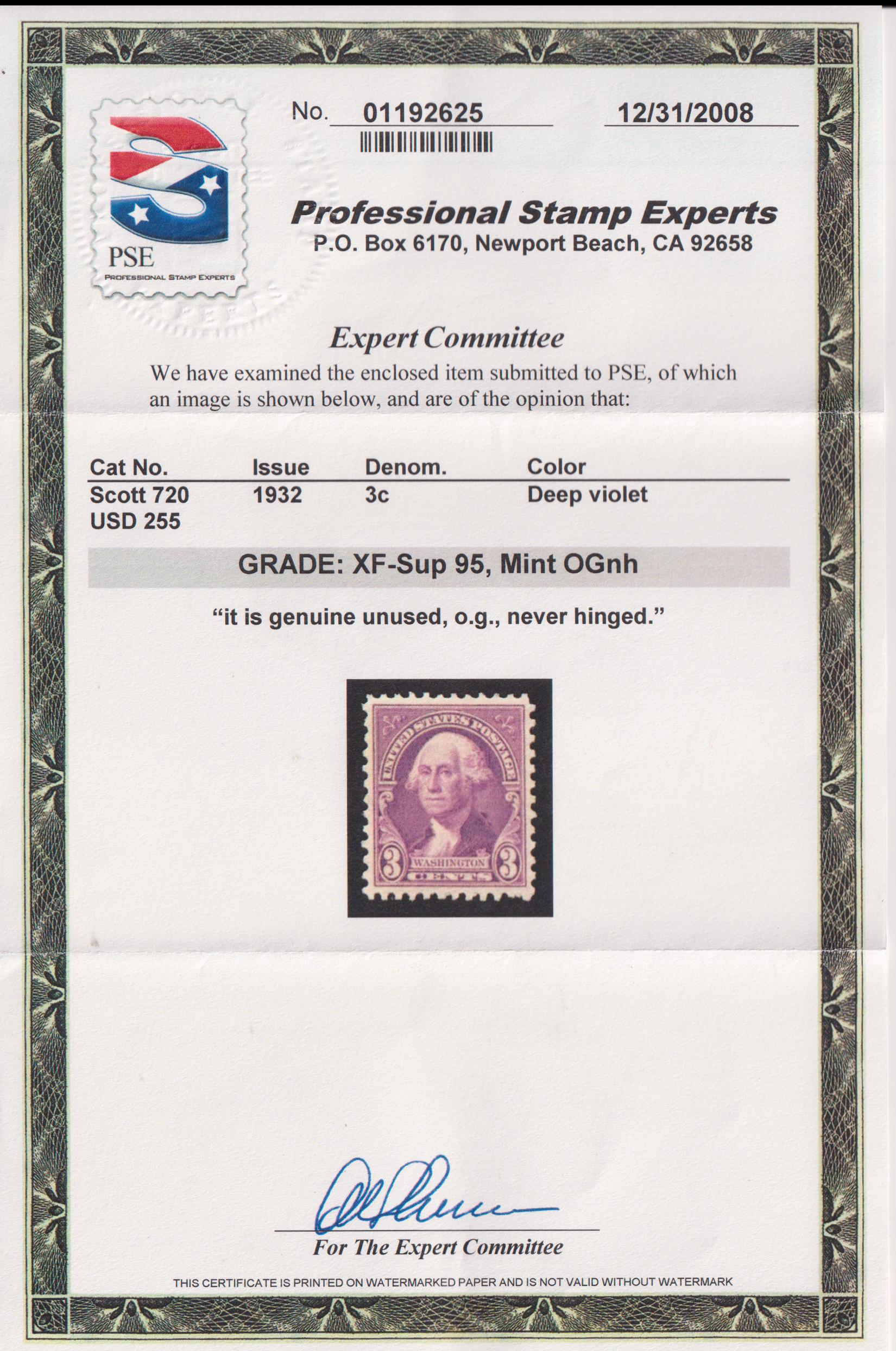 US Modern #721 Mint\NH