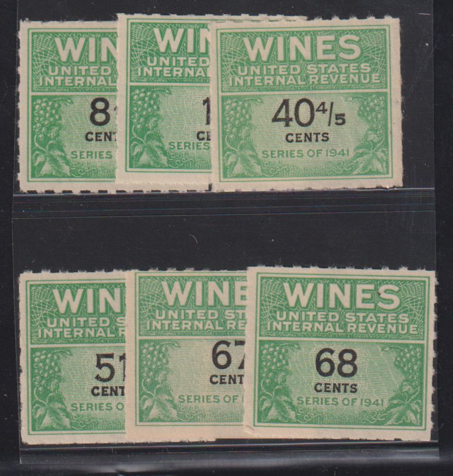 US Revenues #RE184//203 Mint F - VF