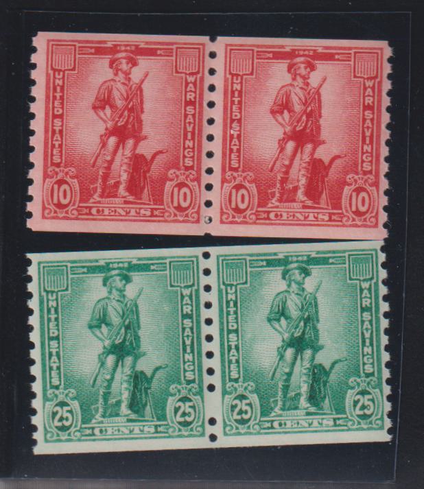 US Savings Stamps #WS12-13 Mint\NH F - VF