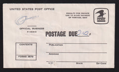 US Postage Dues #J90,97x22