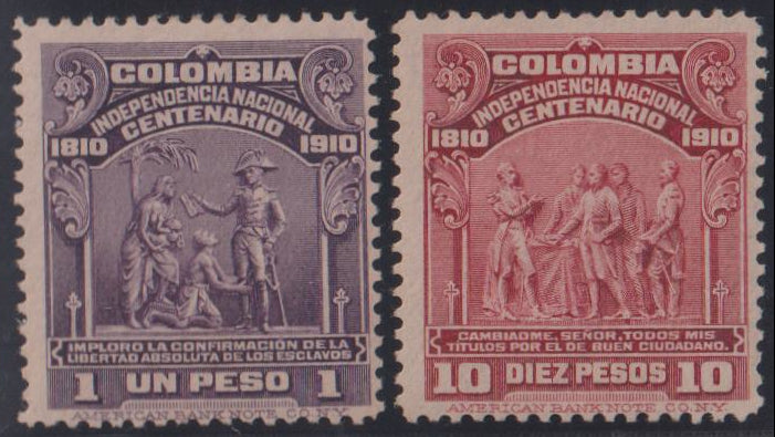 Countries A - M - Columbia #337-8 Mint\LH F - VF