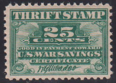US Savings Stamps #WS1 Mint\LH