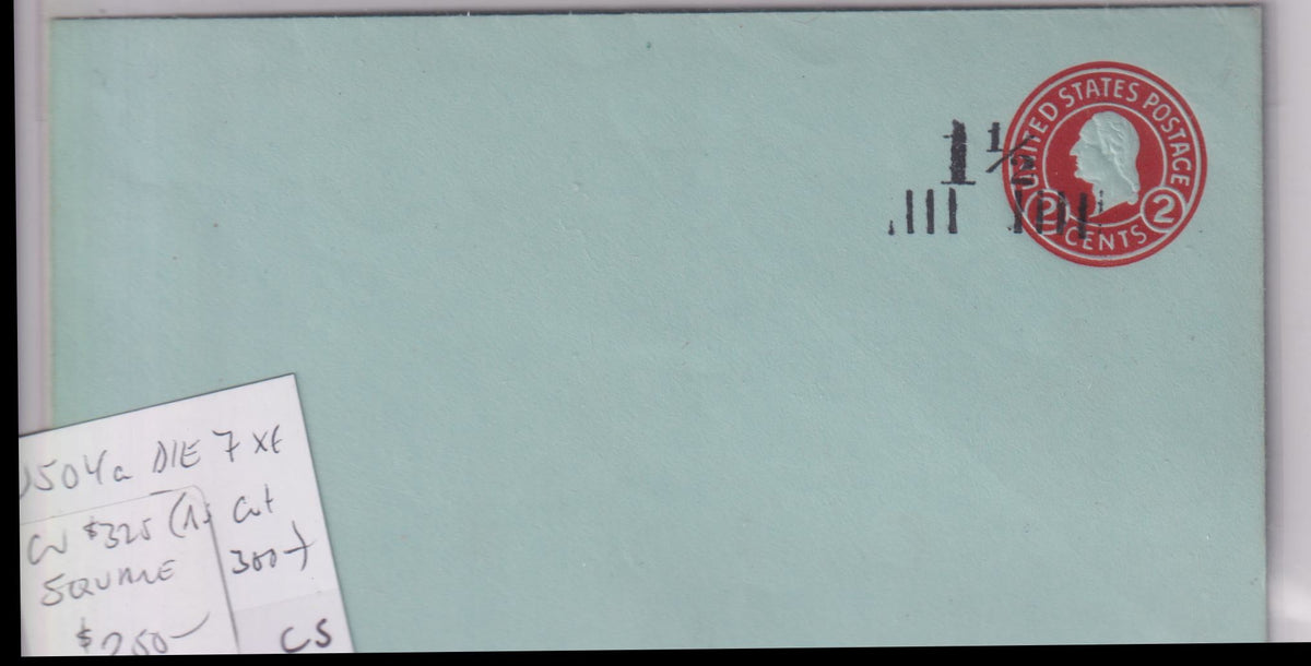 US Postal Stationery and Cut Squares #U504a