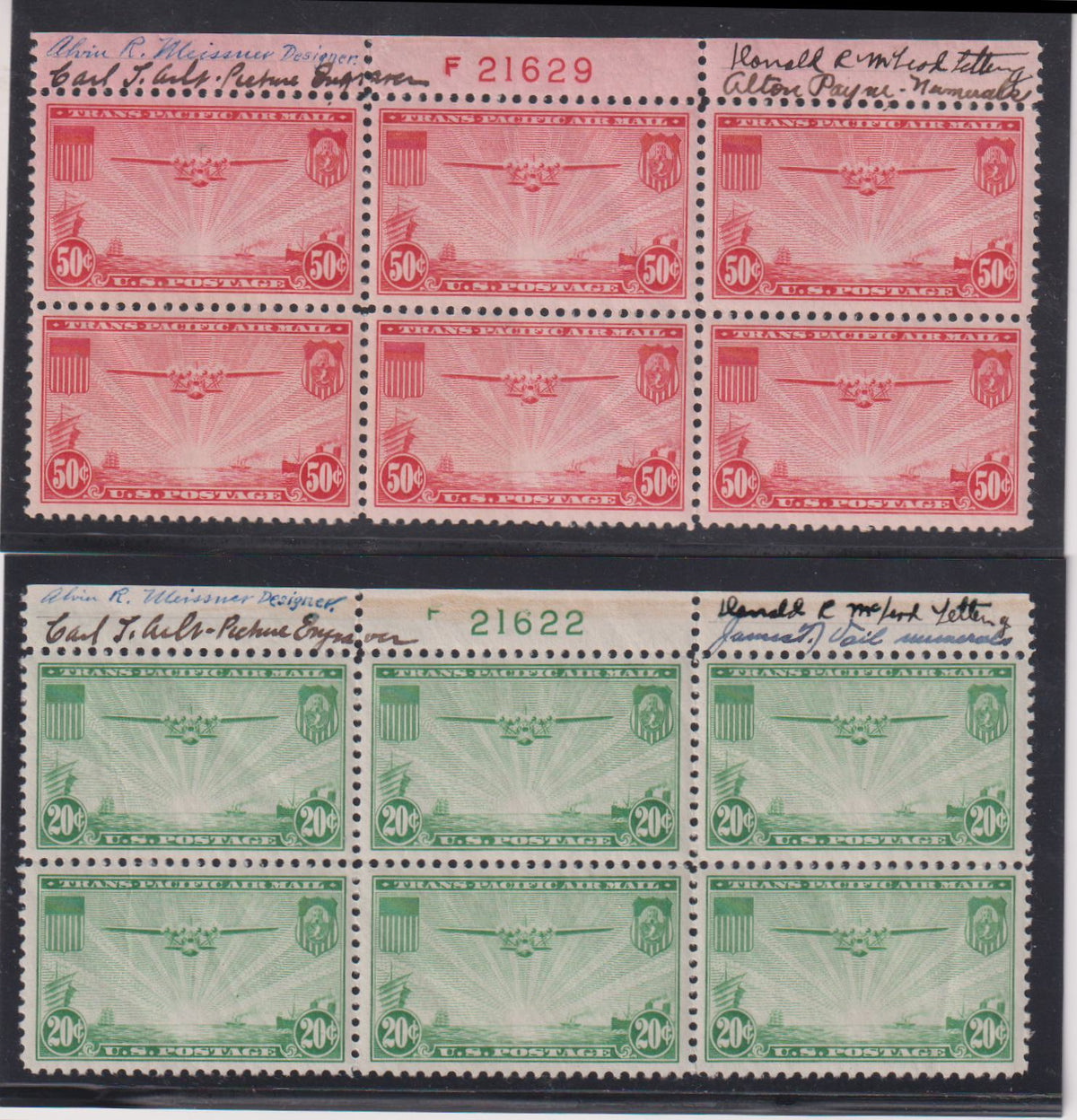 US Airmails #C21,C22 Mint\LH/NH