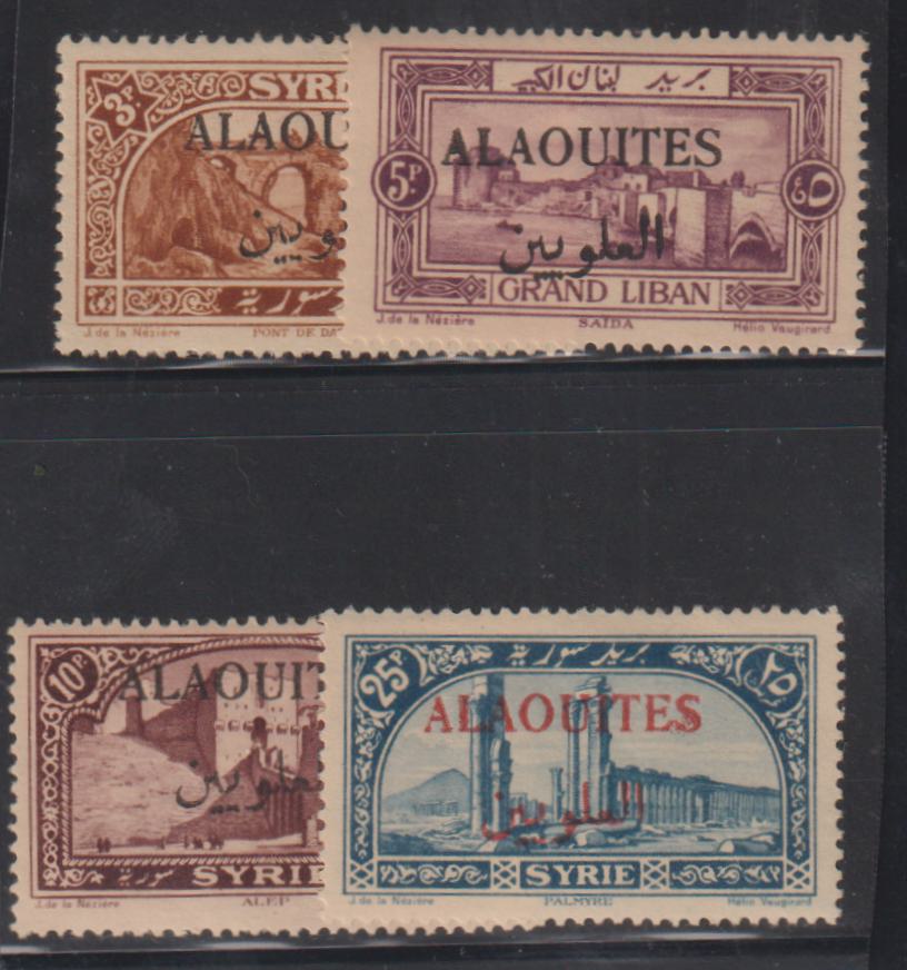 French Colonies and French Area - Alaouites #25//37 Mint\Hinged F - VF