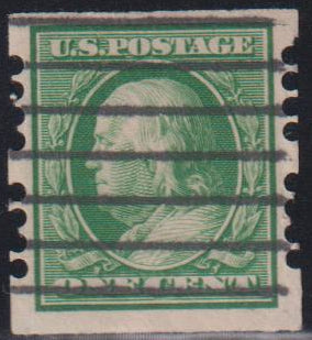 US Vending Machine Perforations #383 FAR 4A4 Used XF