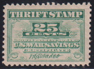 US Savings Stamps #WS1 LH VF