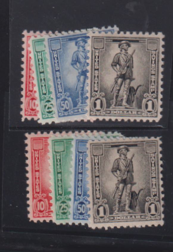 US Savings Stamps #S1-4 NH VF+