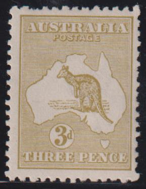 British Area A- M - Australia #47a Mint\LH F - VF