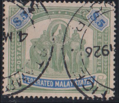 British Area A- M - Malaya #36 Used F - VF