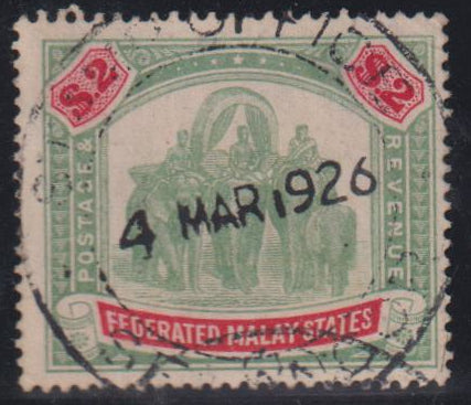 British Area A- M - Malaya #35 Used F - VF