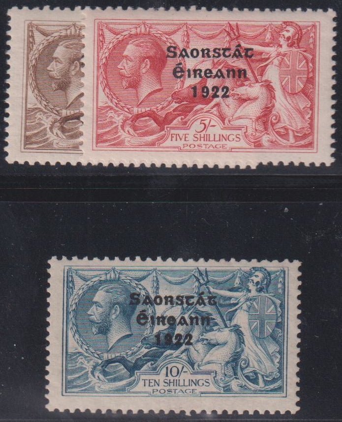 British Area A- M - Ireland #56-58 NH F - VF