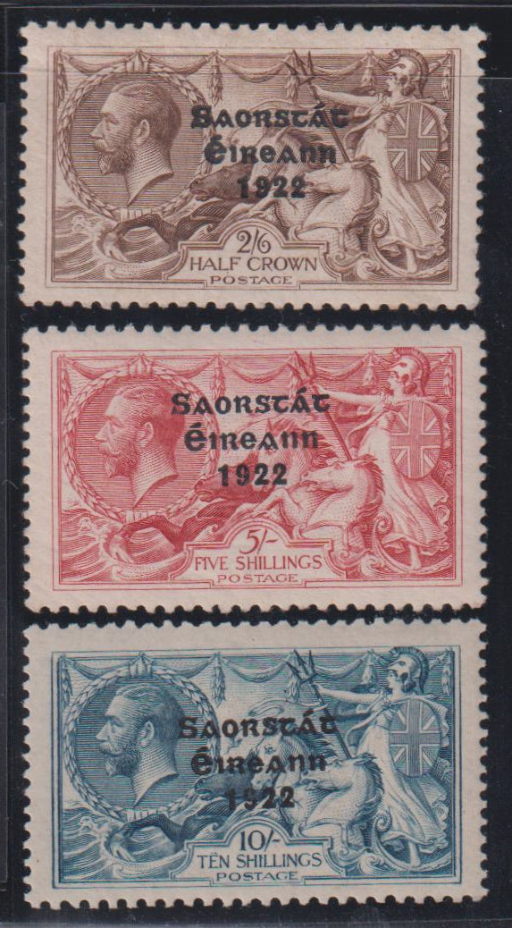 British Area A- M - Ireland #56-58 Mint\Hinged VF
