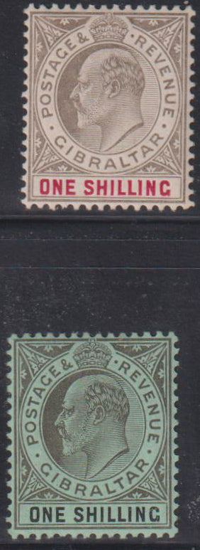British Area A- M - Gibralter #57a-58 Mint\LH VF
