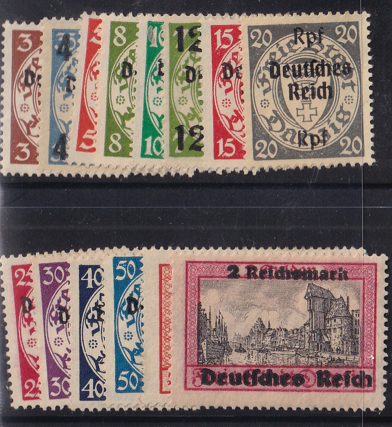 Danzig, Memel, and Plebescites #241-54 Mint\LH