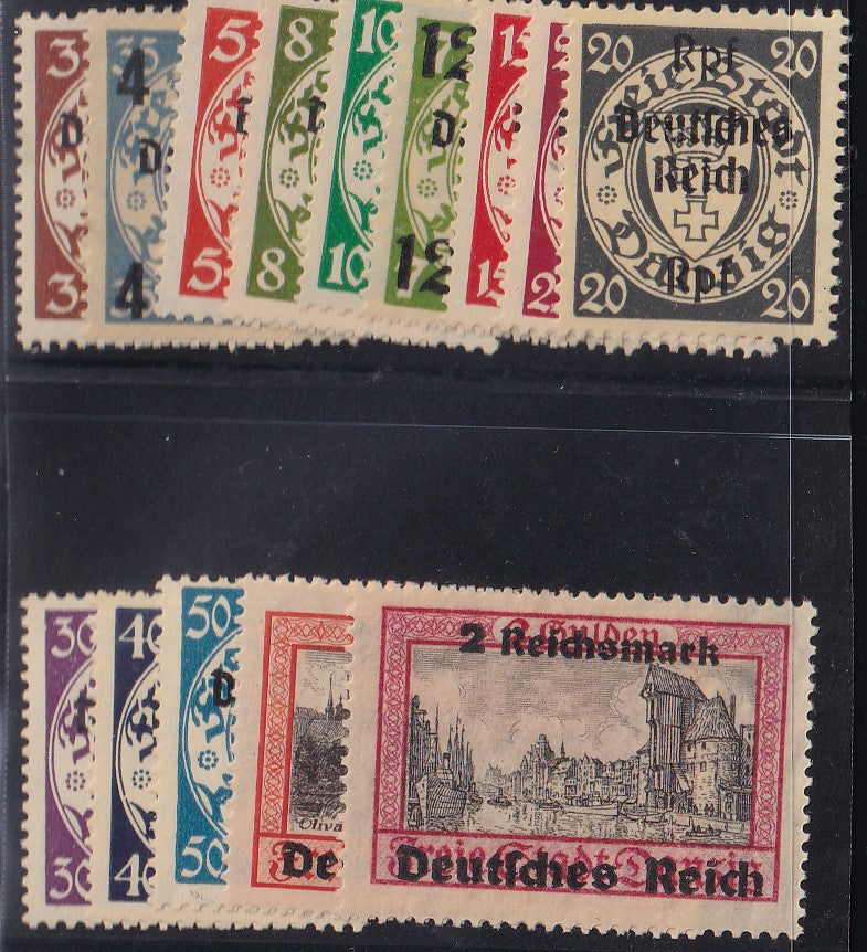 Danzig, Memel, and Plebescites #241-54 Mint\LH
