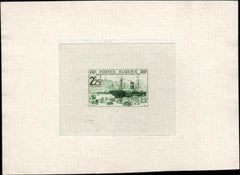 Algeria 130  Artist Die Proof, Ship, in Emerald Green