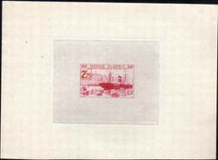 Algeria 130  Artist Die Proof, Ship, Rose Red