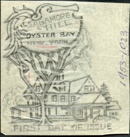 Ralph Dyer Artwork : Scott 1023, Theodore Roosevelt