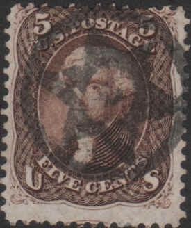 US 76 Early Classics Fancy Cancel,  Circled 6 Point Hollow Star