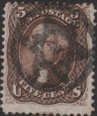 US 76 Early Classics Fancy Cancel,  Circled 6 Point Hollow Star