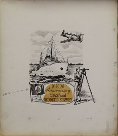 US Artmaster Scott 1088 1957 Coast and Geodetic Survey, Ships   - Artwork