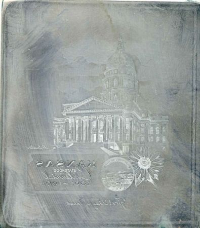 US Artmaster Scott 1183 1961 Kansas Statehood, Sunflower, Pioneers - Plate