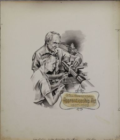 US Artmaster Scott 1201 1962 Apprenticeship, Machinist  - Artwork