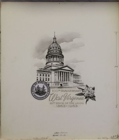 US Artmaster Scott 1232 1963 West Virginia Statehood  - Artwork