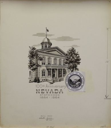 US Artmaster Scott 1248 1964 Nevada Statehood  - Artwork