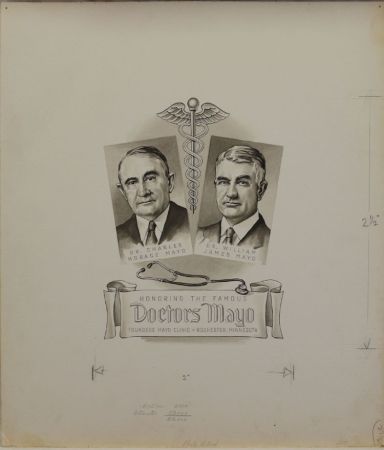 US Artmaster Scott 1251 1964 Drs. William and Charles Mayo  - Artwork