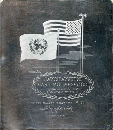 US Artmaster Scott 1266 1965 International Cooperation Year - Plate
