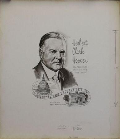 US Artmaster Scott 1269 1965 Herbert Hoover  - Artwork