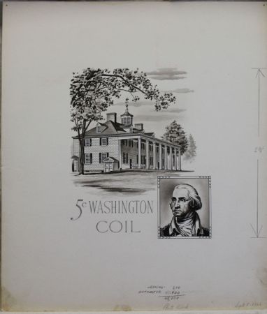 US Artmaster Scott 1304c 1966 - 81 Washington (Redrawn) - Artwork
