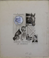 US Artmaster Scott 1307 1966 Humane Treatment of Animals , Dog - Artwork