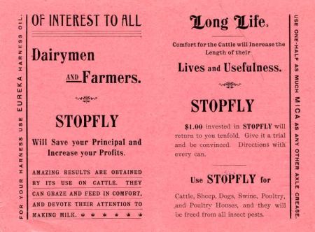 US 1900 "stopfly" advertising leaflet