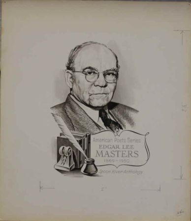 US Artmaster Scott 1405 1970 Edgar Lee Masters, Poet - Artwork