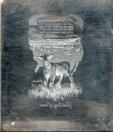 US Artmaster Scott 1423 1971 America's Wool, Sheep - Plate