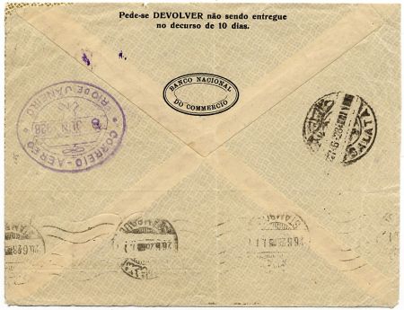 Brazil 1928 Early Airmail to Turkey