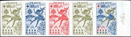 France B481 Butterflies and Flowers, Trial Color Proofs