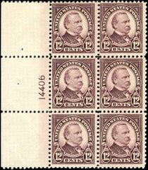 US 564 NH F - VF  Plate Block cv $160